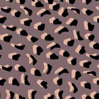 Abstract leopard skin vector seamles pattern.  irregular brush spots and  backgrounds. Abstract wild animal skin print. Simple irregular geometric design.