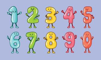 set of number vector ilustration