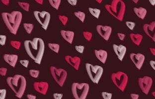 Abstract love heart Valentine's Day pattern design of red and pink pattern template. Overlapping style of seamless background. illustration vector