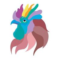 colorful vector chicken. Abstract design. Vector illustration.