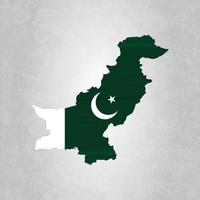 mapa de pakistán con bandera