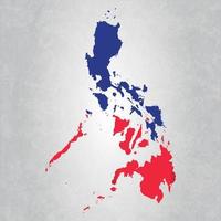 Philippines map with flag