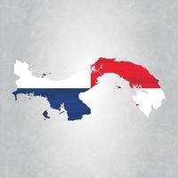 Panama map with flag vector