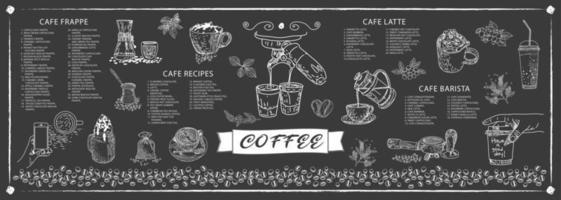 menú de cafetería restaurante, diseño de plantillas. vector