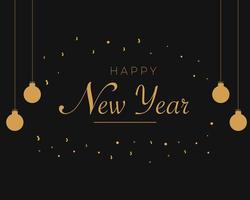 Happy New Year Simple Template Vector