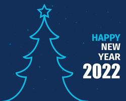 Happy New Year With Christmas Tree Template vector