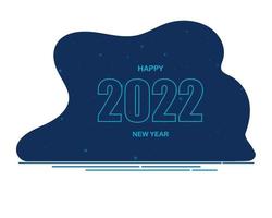 Happy New Year 2022 Flat vector