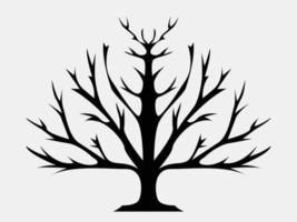 árbol sin hojas, árbol en otoño, rama de árbol, árbol muerto vector