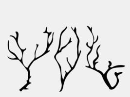 dead tree, tree branch design set vector