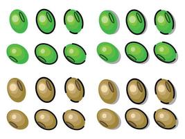 green bean seeds, soybean seeds, seeds vector