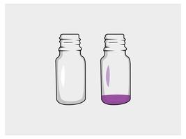 small bottle of serum, bottle of medicine, vaccine vector