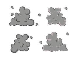 set illustration of cloud, illustration of a cloudy cloud, a cloud that will rain vector