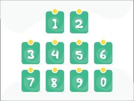 vector set of numbers, countdown timer template design