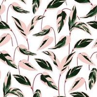 Vector tropical leaf botanical illustration motif seamless repeat pattern fashion fabric home decor print textile digital artwork