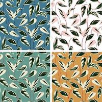 Vector tropical leaf botanical illustration motif seamless repeat pattern fashion fabric home decor print textile digital artwork