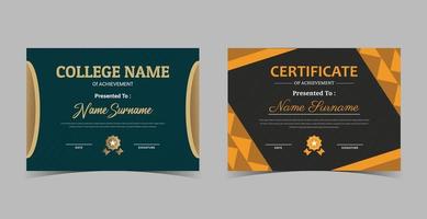 Certificate of Appreciation template, certificate of achievement, awards diploma template vector