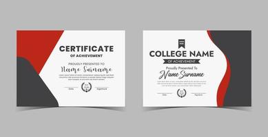 Certificate of Appreciation template, certificate of achievement, awards diploma template vector