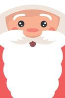 Christmas card design of santa claus face to write