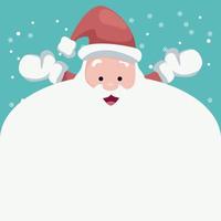 Christmas card of Santa Claus to write dedication vector