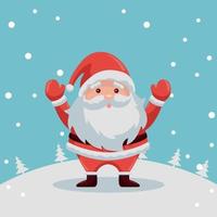 Santa claus merry christmas card design vector