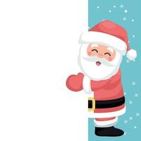 Christmas card for dedication of happy Santa Claus vector