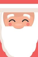 Christmas card design of santa claus face to write detail vector