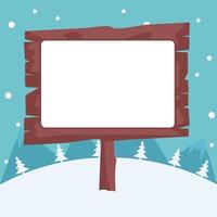 Merry Christmas wooden sign card