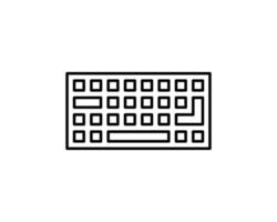 icono de teclado en moderno estilo plano aislado sobre fondo blanco, para el diseño de su sitio web, aplicación, logotipo, interfaz de usuario. ilustración vectorial, eps10 vector