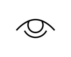 Eye icon thin line for web and mobile, modern minimalistic flat design. Vector dark grey icon on light white background