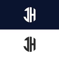 JH letter logo vector template Creative modern shape colorful monogram Circle logo company logo grid logo