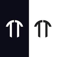 tt carta logo vector plantilla creativa forma moderna colorido monograma círculo logo empresa logo cuadrícula logo