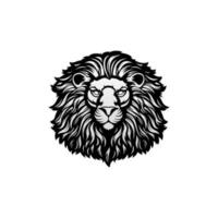lion head silhouette vector isolated