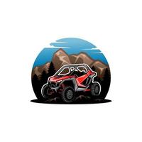 Buggy - UTV -  ATV adventure illustration isolated vector