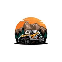 Buggy - UTV -  ATV adventure illustration isolated vector