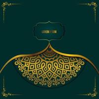 Luxury ornamental mandala background with arabic islamic vector