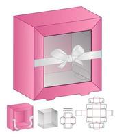 Box packaging die cut template design. 3d mock-up vector