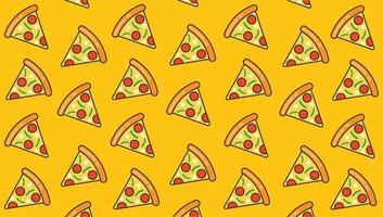Pizza slice pattern background. vector illustration