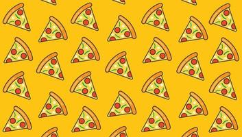 Pizza slice pattern background. vector illustration