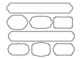 Set of frames border design vintage vector
