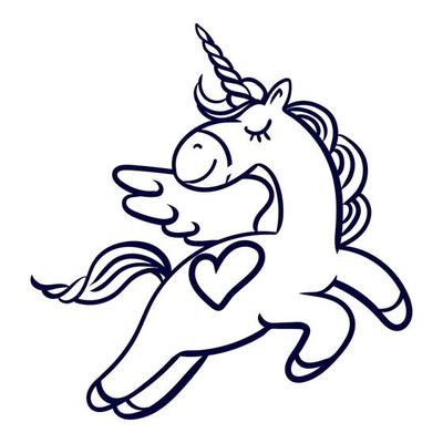 Premium Vector  Flying unicorn coloring page for kids