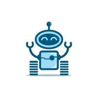 Cute Robot Logo vector