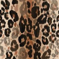 Seamless leopard wild nature embroidery pattern. Vector animal print.