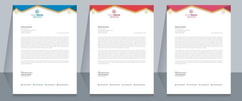 Creative Corporate Business Letterhead Template Design. vector