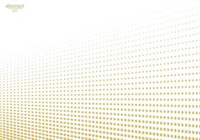 Abstract halftone gold dotted background. Futuristic grunge pattern, dot, wave. Vector modern optical pop art texture for posters, sites, business cards, cover, labels mock-up, vintage layout