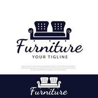 Furniture logo universal luxury premium interior logo design. Sofa chair icon sign, furniture shop