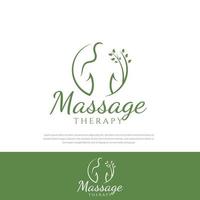 Woman massage therapy logo vector illustration,massage symbol