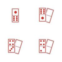 Domino card logo design illustration vector