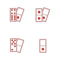 Domino card logo design illustration vector