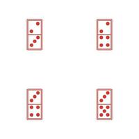 vector de ilustración de diseño de logotipo de tarjeta de dominó
