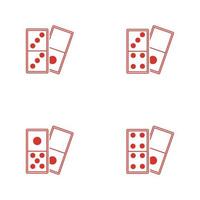 Domino card logo design illustration vector